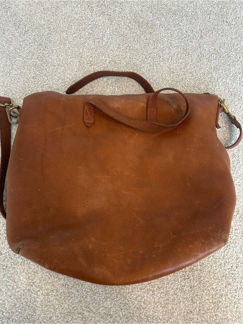 Madewell Leather Satchel with Top Handle